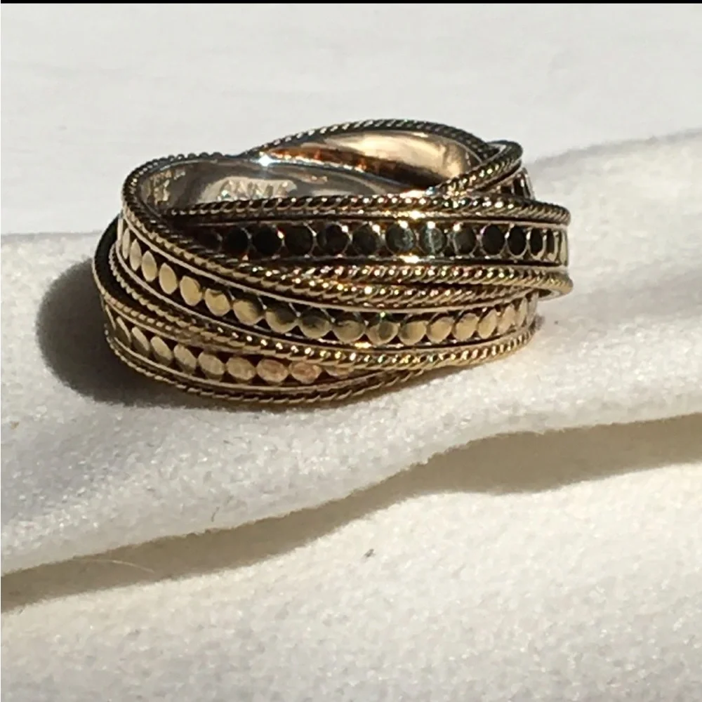 Anna Beck Twist Ring 925 18k GP
